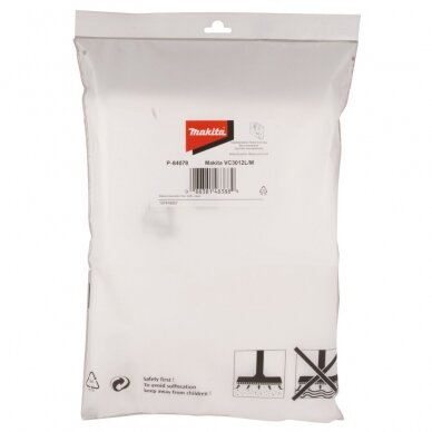 Dulkių maišas popierinis Makita P-84078, 5vnt. (VC2512L, VC3011L, VC3012) 1 Dulkių maišas popierinis Makita P-84078, 5vnt. (VC2512L, VC3011L, VC3012) 1
