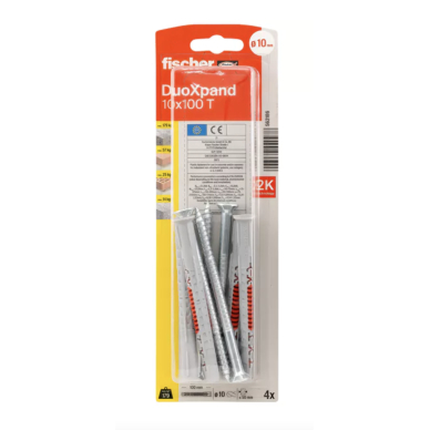 DuoXpand kaištis su varžtu 10x100 T, 4 vnt. 3 DuoXpand kaištis su varžtu 10x100 T, 4 vnt. 3
