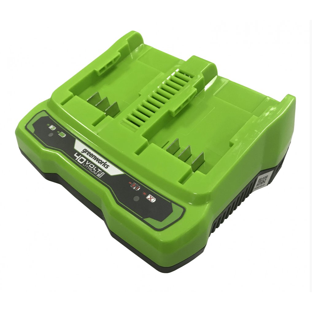 Dvigubas kroviklis Greenworks G40X2UC2, 40 V, 2A Dvigubas kroviklis Greenworks G40X2UC2, 40 V, 2A