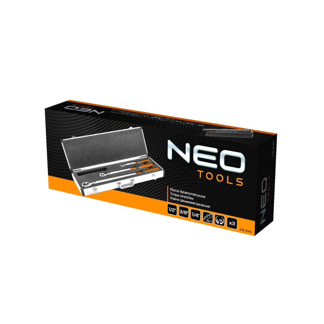 Dvigubo paspaudimo dinamometrinių veržliarakčių rinkinys. 3 vnt. - 1/4 1