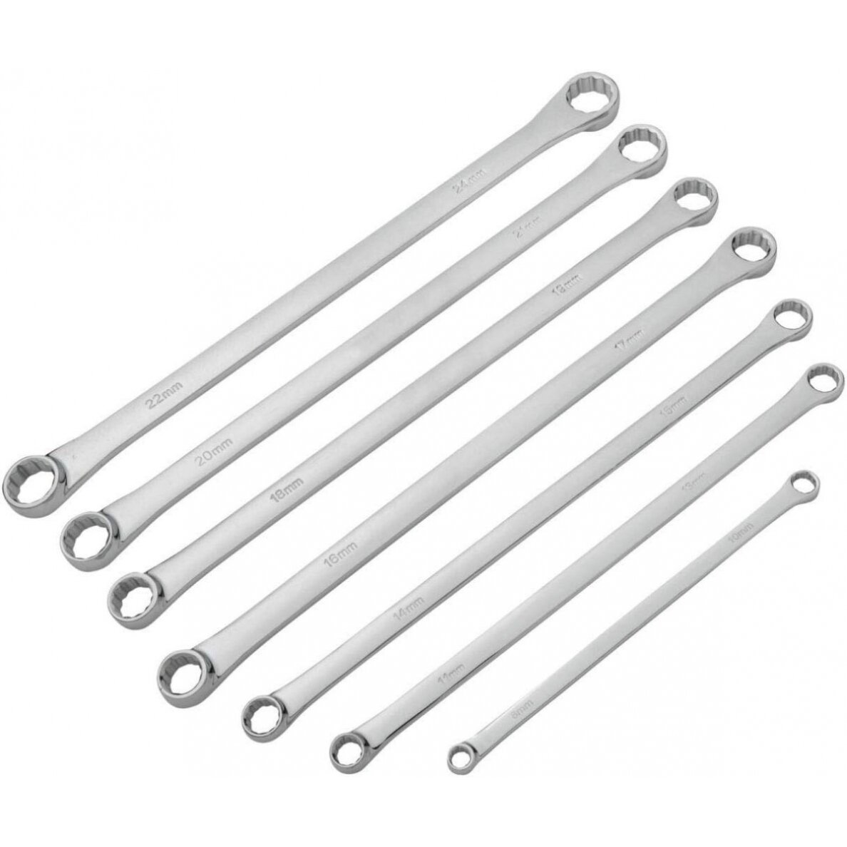 Dvigubo žiedo raktų rinkinys | ilgas tipas | 8 - 24 mm | 7 vnt. (SK5007) Dvigubo žiedo raktų rinkinys | ilgas tipas | 8 - 24 mm | 7 vnt. (SK5007)