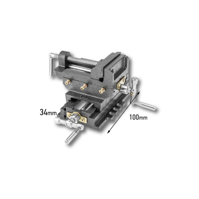 Dviejų ašių kryžminis slankusis spaustuvas 100 mm 7