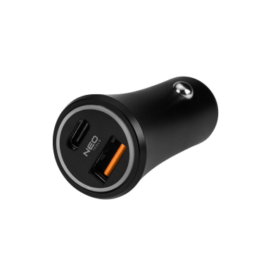 Dviejų prievadų automobilinis įkroviklis Dviejų prievadų automobilinis įkroviklis