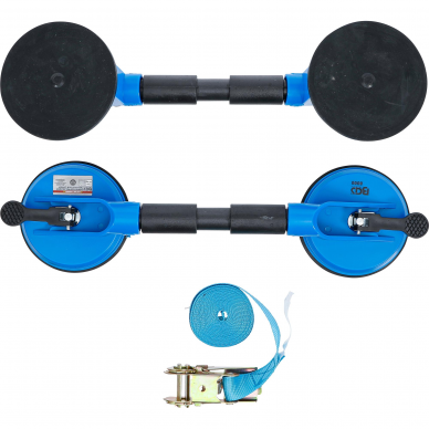 Vakuuminis kėliklis su diržu BGS-technic, 120 mm, 3 vnt. 2 Vakuuminis kėliklis su diržu BGS-technic, 120 mm, 3 vnt. 2