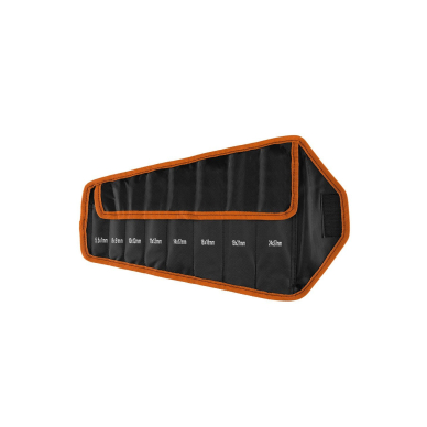 Dvigubas atviras veržliaraktis, 8 vnt. rinkinys, 5,5-27 mm, itin plona versija, ritininiame maišelyje 1 Dvigubas atviras veržliaraktis, 8 vnt. rinkinys, 5,5-27 mm, itin plona versija, ritininiame maišelyje 1