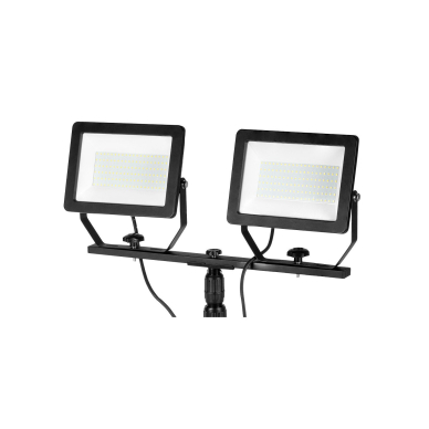 Dvigubas prožektorius 2x100W SMD LED 2 x 8500lm ant 1,8 m trikojo su kabeliu 2