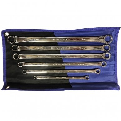 Dvigubo žiedo raktų rinkinys | ilgas tipas | 8 - 24 mm | 6 vnt. (SK5006) 2 Dvigubo žiedo raktų rinkinys | ilgas tipas | 8 - 24 mm | 6 vnt. (SK5006) 2