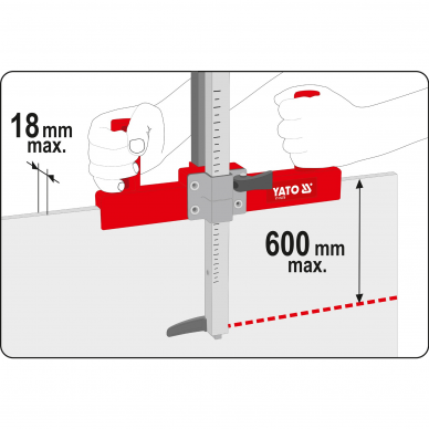 Dvipusė gipso kartono pjaustyklė / reismusas Yato, 600 mm 4 Dvipusė gipso kartono pjaustyklė / reismusas Yato, 600 mm 4