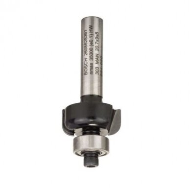 Dvipusė pusapvalė freza Bosch H R=4 mm, l=9 mm, 2608628361