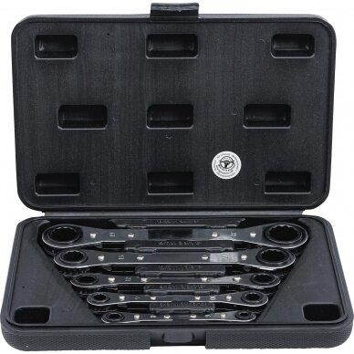 Dvipusiai terkšliniai veržliarakčiai | su reversu | 6 x 8-19 x 22 mm | 5 vnt. (1450) 1 Dvipusiai terkšliniai veržliarakčiai | su reversu | 6 x 8-19 x 22 mm | 5 vnt. (1450) 1