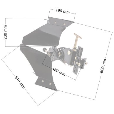 Dvipusis apverčiamas plūgas CEDRUS kultivatoriams GL05 GL06 su jungtimi 1