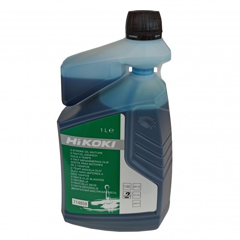 Dvitakčių variklių alyva HiKOKI su dozatoriumi, 1l Dvitakčių variklių alyva HiKOKI su dozatoriumi, 1l