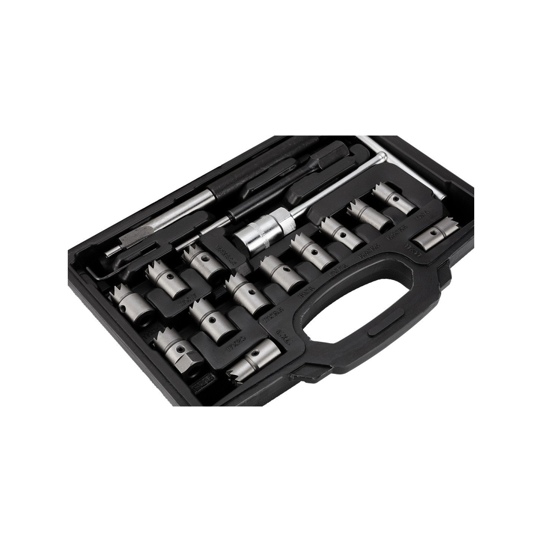 Dyzelinių degalų purkštukų lizdų valymas, 17 vnt. rinkinys 3 Dyzelinių degalų purkštukų lizdų valymas, 17 vnt. rinkinys 3