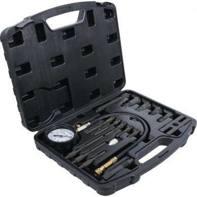 Dyzelinis kompresijos matuoklis su adapteriais (62660) Dyzelinis kompresijos matuoklis su adapteriais (62660)