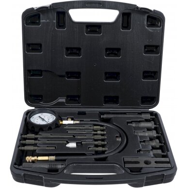 Dyzelinis kompresijos matuoklis su adapteriais (62660) 1 Dyzelinis kompresijos matuoklis su adapteriais (62660) 1