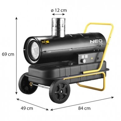 Dyzelinis šildytuvas su dūmų išmetimo sistema NEO 90-086, 20 kW 1