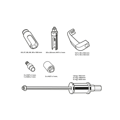 Dyzelinių degalų purkštukų ištraukiklio pagrindinis priežiūros rinkinys 8 Dyzelinių degalų purkštukų ištraukiklio pagrindinis priežiūros rinkinys 8