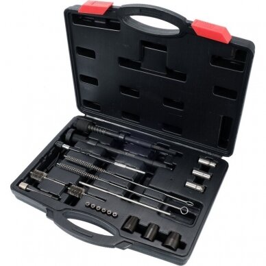 Dyzelinių purkštukų ir žvakių aptarnavimo rinkinys | 21 vnt. (YT-17627) Dyzelinių purkštukų ir žvakių aptarnavimo rinkinys | 21 vnt. (YT-17627)