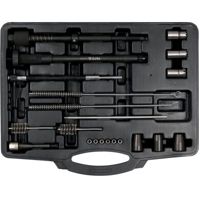 Dyzelinių purkštukų ir žvakių aptarnavimo rinkinys | 21 vnt. (YT-17627) 1 Dyzelinių purkštukų ir žvakių aptarnavimo rinkinys | 21 vnt. (YT-17627) 1