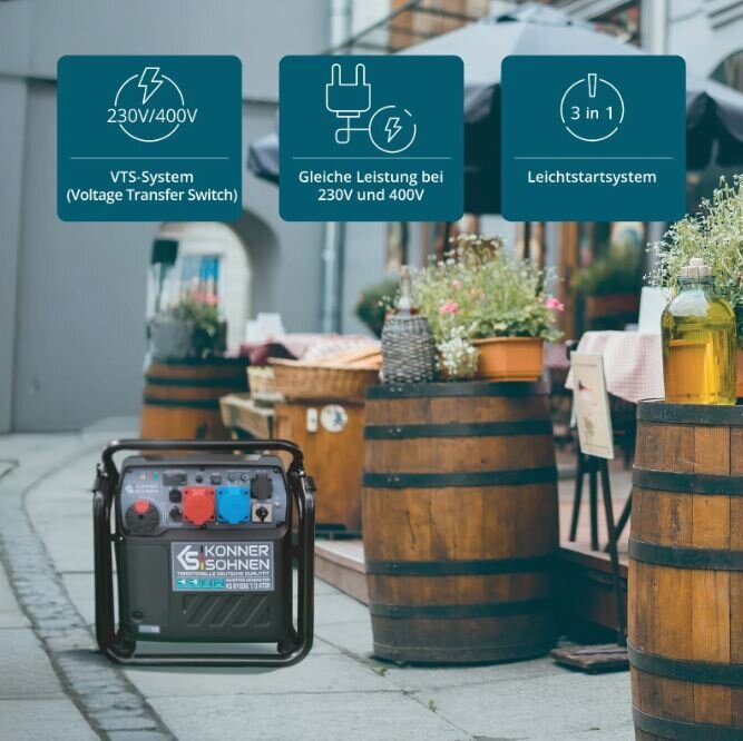 Inverterinis generatorius Könner&Söhnen KS 8100iE 1/3 ATSR, 8.0kW 6