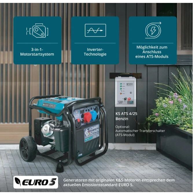 Inverterinis generatorius Könner&Söhnen KS 8100iE 1/3 ATSR, 8.0kW 5