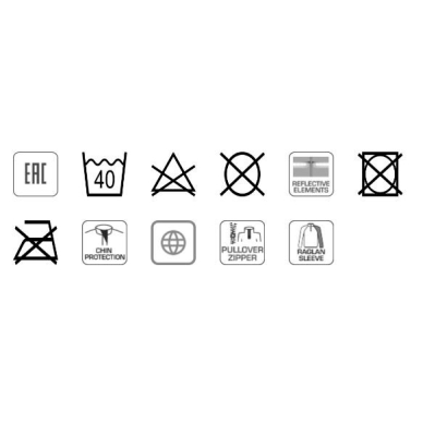 Džemperis flisinis su užtrauktuku 3/4, juodas, L 2