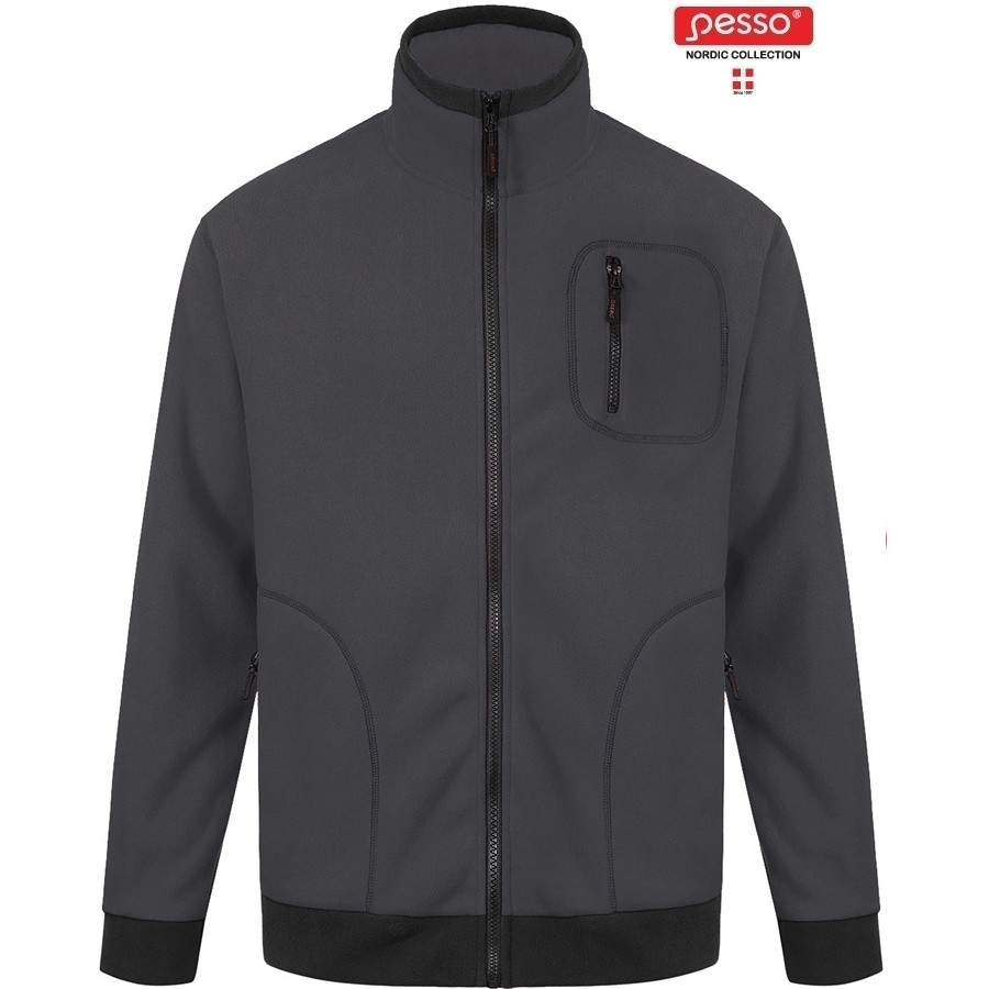 Džemperis Fleece Pesso, pilkas L Džemperis Fleece Pesso, pilkas L