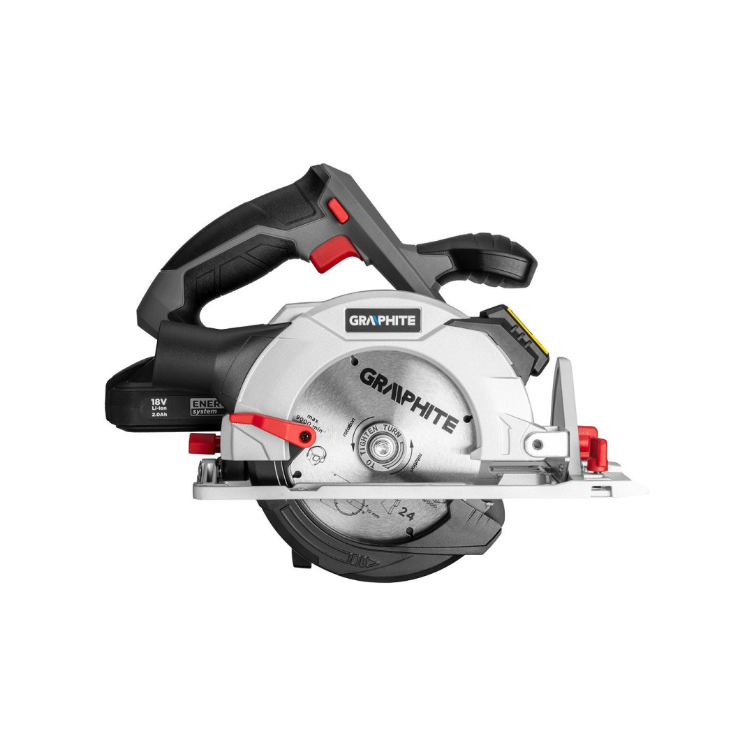 Akumuliatorinis diskinis pjūklas GRAPHITE E+ 58G008-BC, 18 V, 4.0 Ah 4 Akumuliatorinis diskinis pjūklas GRAPHITE E+ 58G008-BC, 18 V, 4.0 Ah 4