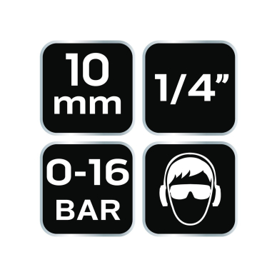 Eglinis sujungimas M-1/4", 10 mm 7 Eglinis sujungimas M-1/4", 10 mm 7