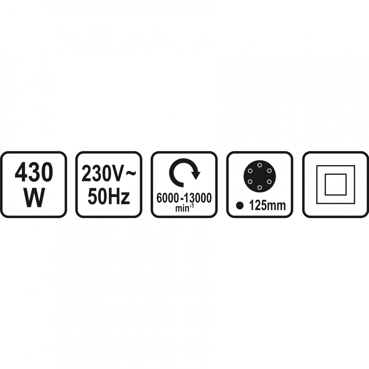 Ekscentrinis šlifuoklis Sthor 79309, 430w, 125 mm 2 Ekscentrinis šlifuoklis Sthor 79309, 430w, 125 mm 2