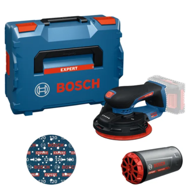 Akumuliatorinis ekscentrinis šlifuoklis Bosch EXPERT EXEX 18V-150-5 Solo, LB 0601372900 Akumuliatorinis ekscentrinis šlifuoklis Bosch EXPERT EXEX 18V-150-5 Solo, LB 0601372900