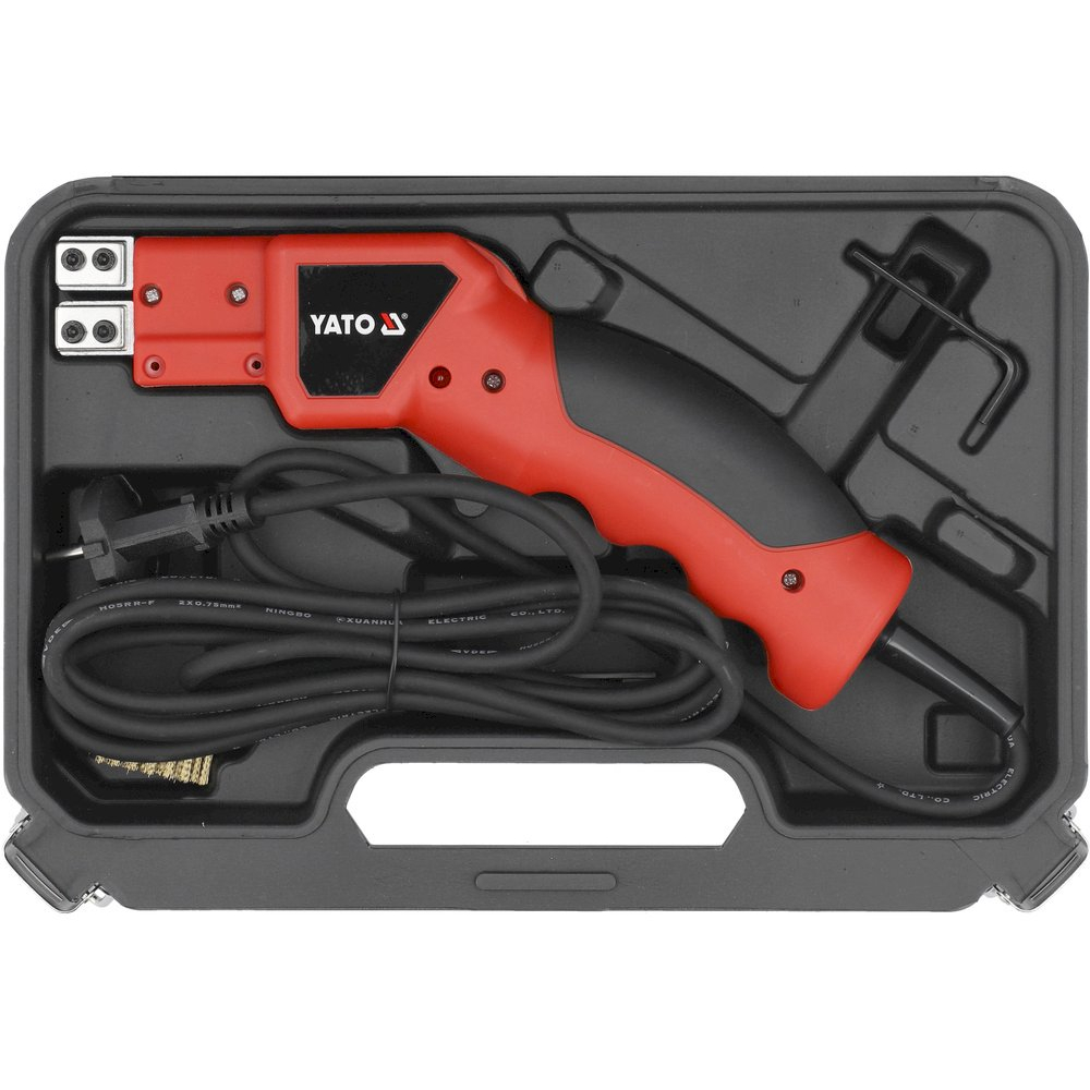 Elektrinis karštas peilis plastikui / putoms | keičiami ašmenys | 200 mm + 150 mm | 150W (YT-82191) Elektrinis karštas peilis plastikui / putoms | keičiami ašmenys | 200 mm + 150 mm | 150W (YT-82191)