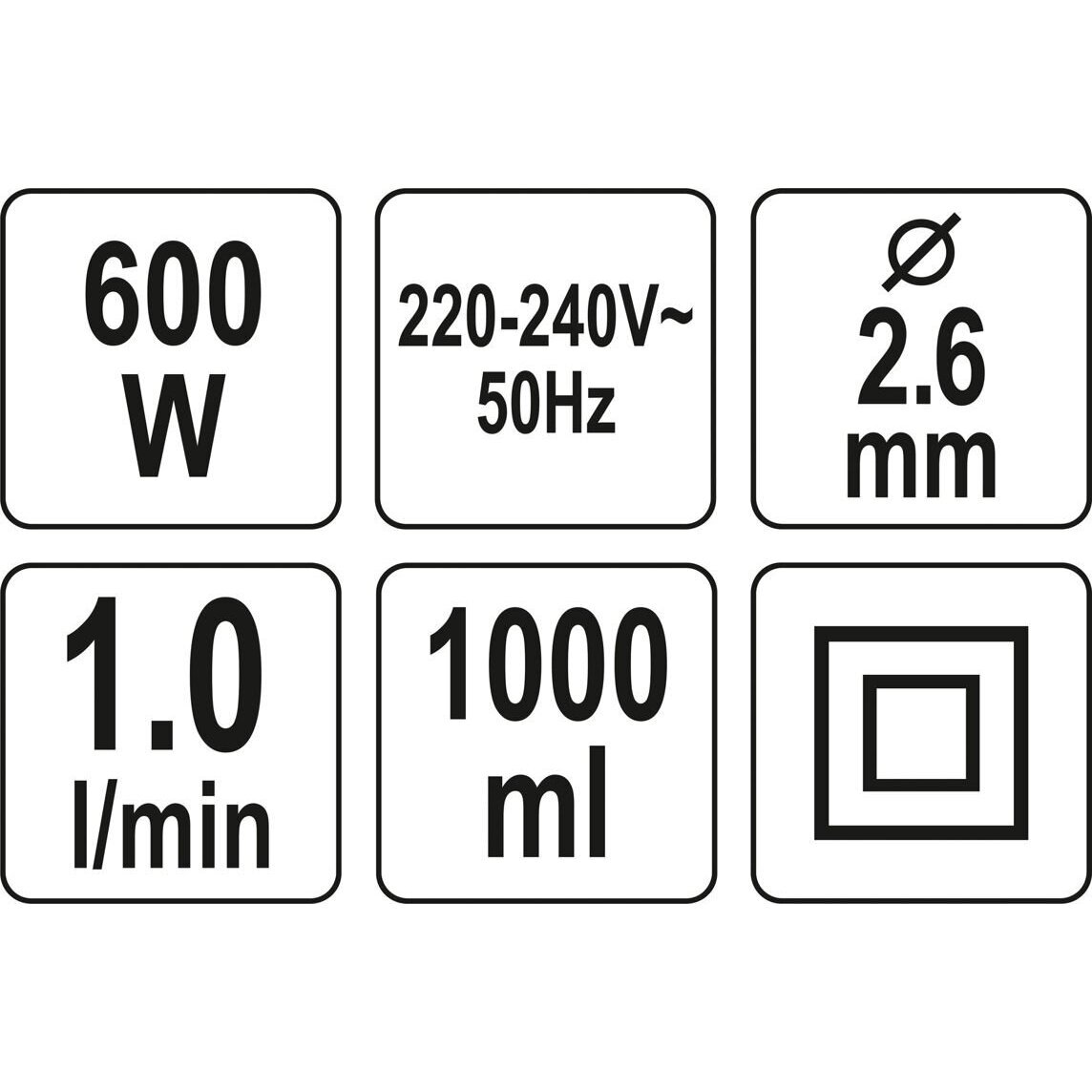 Elektrinis dažymo pistoletas Yato YT-82553, 600W 4 Elektrinis dažymo pistoletas Yato YT-82553, 600W 4