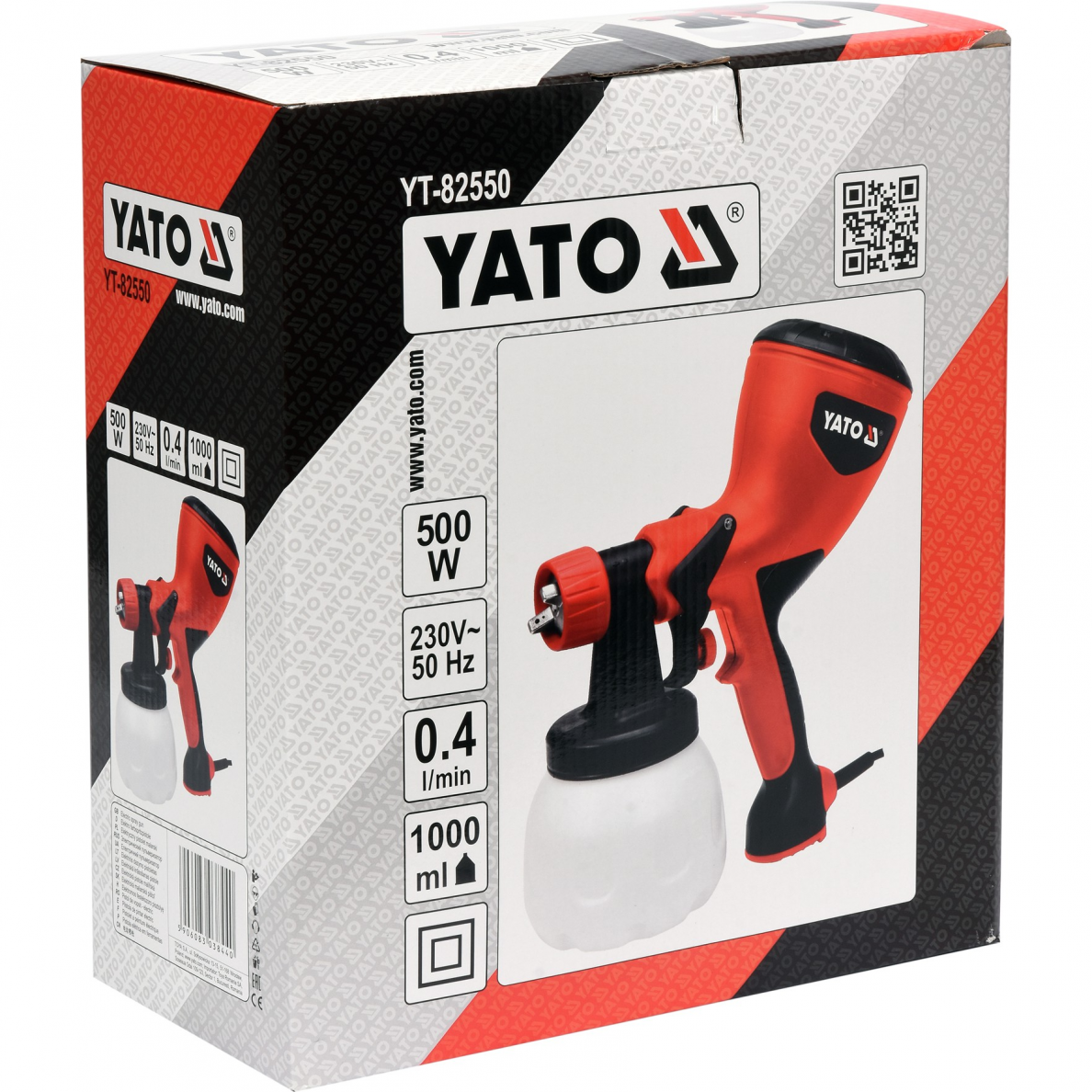 Elektrinis dažymo pistoletas Yato, 500 W 2 Elektrinis dažymo pistoletas Yato, 500 W 2