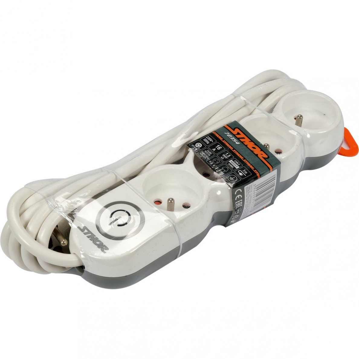 Elektrinis ilgintuvas Sthor, 4 lizdai, 3 m 3