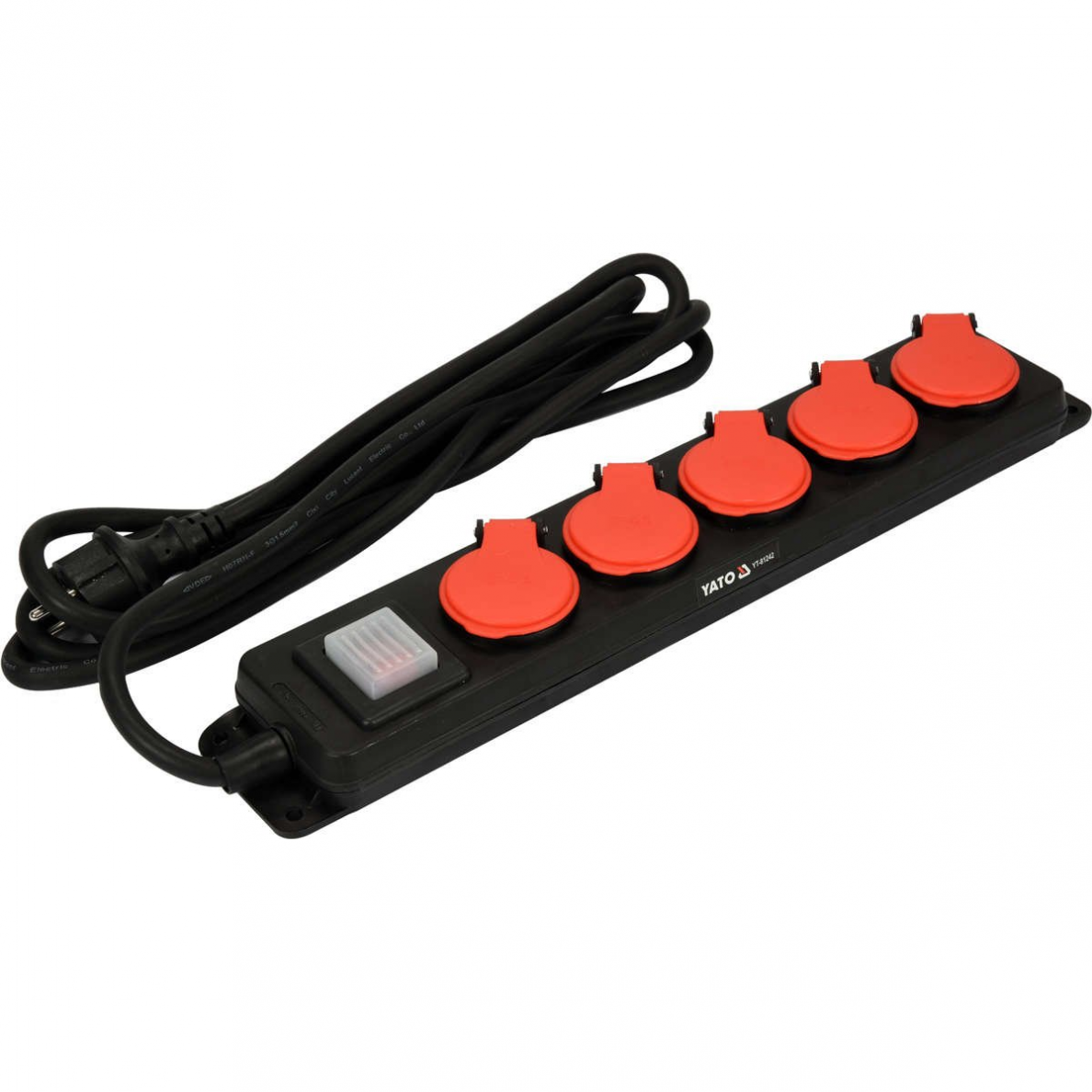 Elektrinis ilgintuvas Yato, 5 lizdai, 3 m Elektrinis ilgintuvas Yato, 5 lizdai, 3 m