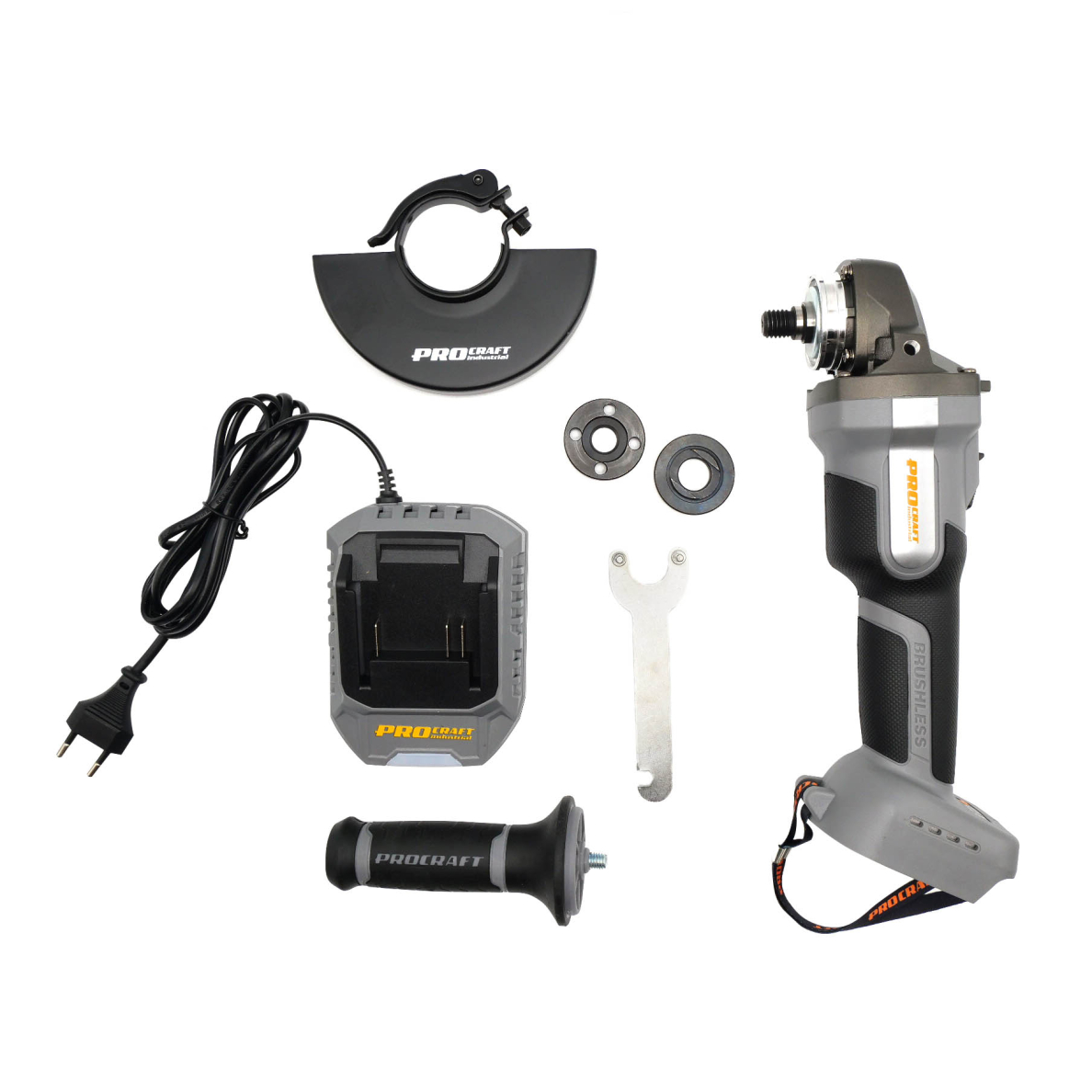 Akumuliatorinis kampinis šlifuoklis ProCraft AG125A, 20 V, 4 Ah 8 Akumuliatorinis kampinis šlifuoklis ProCraft AG125A, 20 V, 4 Ah 8