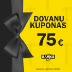 Elektroninis dovanų kuponas apsipirkti rankis.lt, vertė 75 €