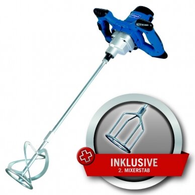 Elektrinė maišyklė Scheppach PM 1400, 1400 W, 2 maišymo strypai 1 Elektrinė maišyklė Scheppach PM 1400, 1400 W, 2 maišymo strypai 1