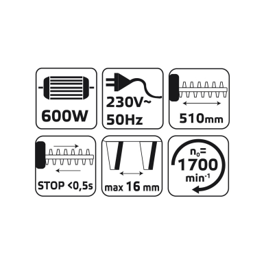 Elektrinės žirklės gyvatvorei 600W Verto 5 Elektrinės žirklės gyvatvorei 600W Verto 5