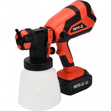 Akumuliatorinis dažymo pistoletas sienoms ir luboms Yato, 18 V, 4,0 Ah Akumuliatorinis dažymo pistoletas sienoms ir luboms Yato, 18 V, 4,0 Ah