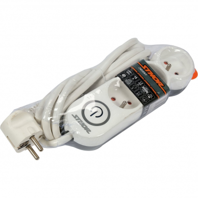 Elektrinis ilgintuvas Sthor, 3 lizdai, 3 m 3 Elektrinis ilgintuvas Sthor, 3 lizdai, 3 m 3