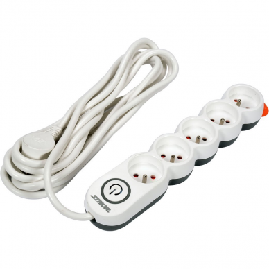 Elektrinis ilgintuvas Sthor, 5 lizdai, 5 m Elektrinis ilgintuvas Sthor, 5 lizdai, 5 m