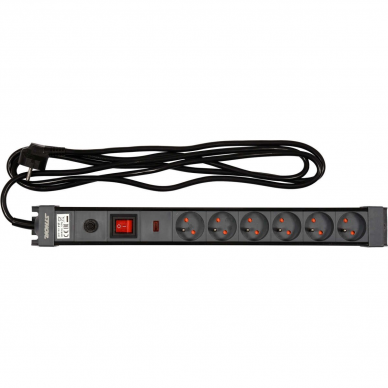 Elektrinis ilgintuvas Sthor, 6 lizdai, 3 m 1 Elektrinis ilgintuvas Sthor, 6 lizdai, 3 m 1