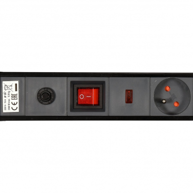 Elektrinis ilgintuvas Sthor, 6 lizdai, 3 m 2 Elektrinis ilgintuvas Sthor, 6 lizdai, 3 m 2