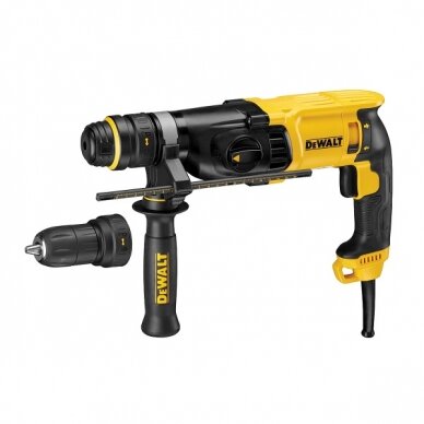 Elektrinis perforatorius DeWalt D25134K-QS su papildomu griebtuvu, 2.8 J 2