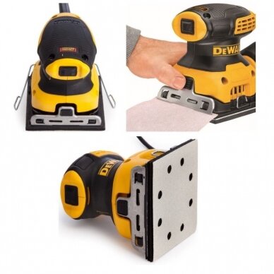 Elektrinis vibracinis šlifuoklis DeWalt DWE6411-QS, 230W 1 Elektrinis vibracinis šlifuoklis DeWalt DWE6411-QS, 230W 1