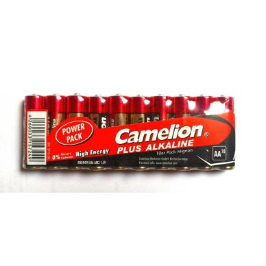 Elementai Alkaline, AA, LR06-SP10, CAMELION, 10 vnt. 1 Elementai Alkaline, AA, LR06-SP10, CAMELION, 10 vnt. 1