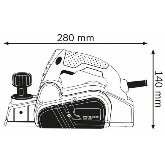 Elektrinis oblius Bosch GHO 6500, 650 W 1 Elektrinis oblius Bosch GHO 6500, 650 W 1