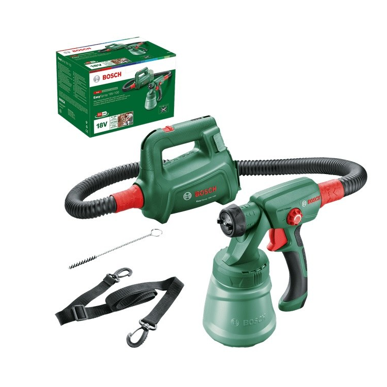 Akumuliatorinis dažų purkštuvas Bosch EasySpray 18V-100, 18 V, (be akum. ir krov.) Akumuliatorinis dažų purkštuvas Bosch EasySpray 18V-100, 18 V, (be akum. ir krov.)
